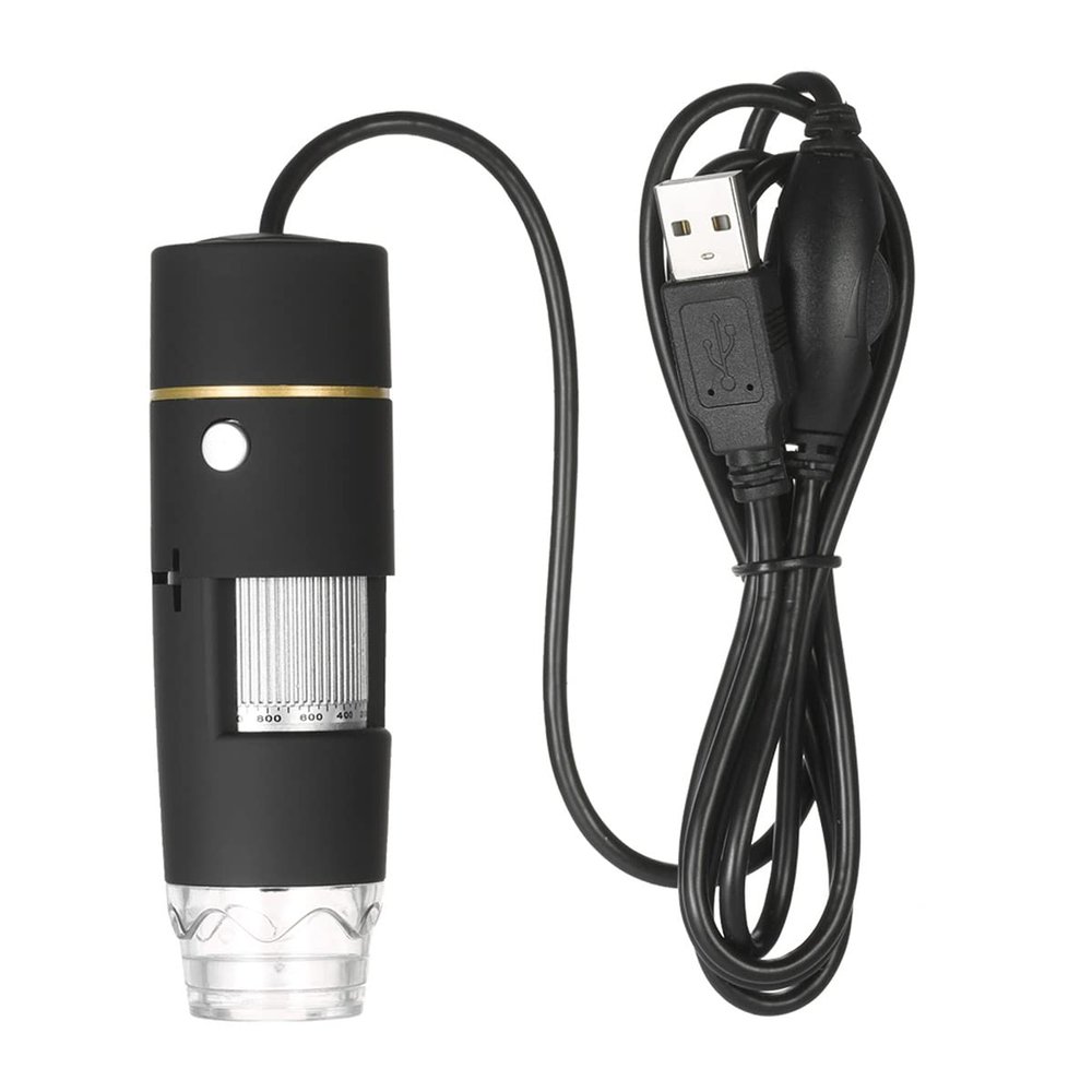 Microscope Accessories Kit 1000X Magnification USB Digital Microscope with 8-LED Light Microscope Slides (Color : Microscope)