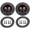 BlueMart 3" Round 2-Way Binding Post Screw Cup Connector Speaker Box Terminal Cup (Black - 2pcs) view 1