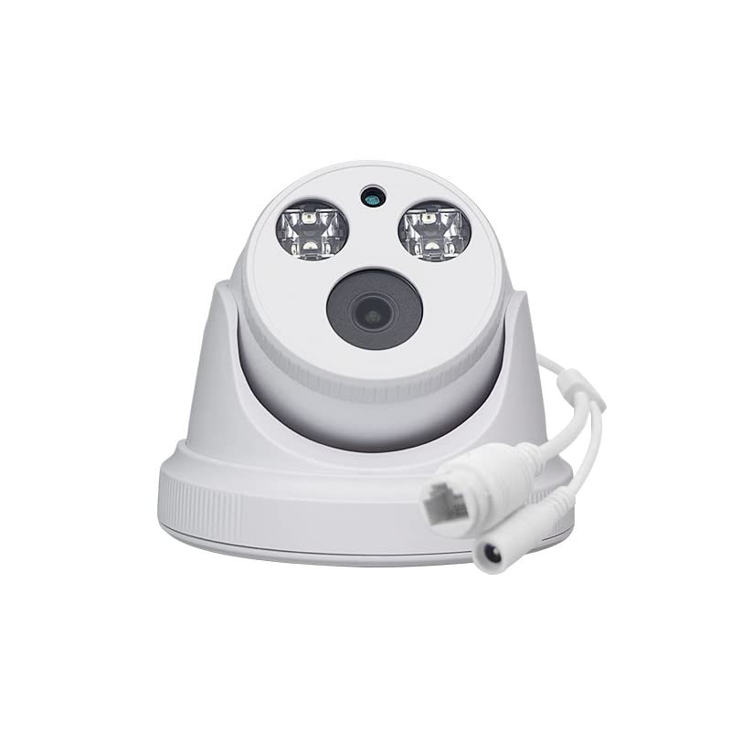 HKBTM 1MP PoE IP Camera, Outdoor Dome Security Camera with 3.6mm Fixed Lens, 98.4ft Color Night Vision, Built in Mic, H.265, Motion Detection (1MP-noAudio-POE)