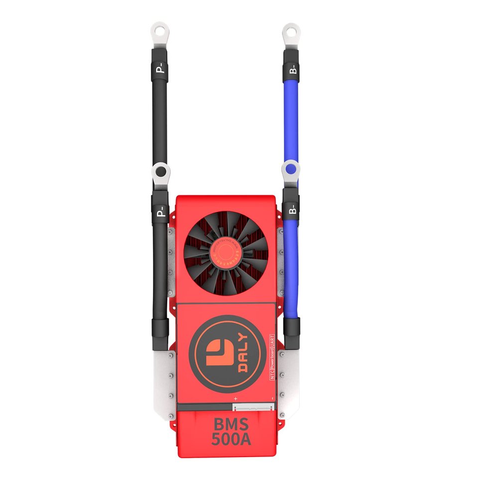 DALY Smart BMS Li-ion 48V 13S 500A with UART Communication, Resetting Bluetooth Module,Common Port for Rated 3.7V Lithium Power Charge and Discahrge Protection(Smart BMS+RS485+CAN,500A Fan)