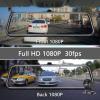Cafliyun Mirror Dash Cam Front and Rear 1080P Backup Camera 10 Inch IPS Screen Car Dvr Mirror Dash Camera Dash Cam Dual Lens with Night Vision view 2