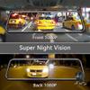 Cafliyun Mirror Dash Cam Front and Rear 1080P Backup Camera 10 Inch IPS Screen Car Dvr Mirror Dash Camera Dash Cam Dual Lens with Night Vision view 3