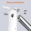 20 inch Stainless Steel Handrail for 1-3 Steps- 1.25" Tube, ZUEXT U Shaped Chrome Safety Grab Bar for Stairs, Wall Mounted Hand Railing for Outdoor Garage Interior Exterior Stairway view 3