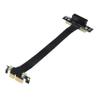 10Gtek PCIe 3.0 x1 Riser Cable, Male 90 to Female 90 EMI-Shielded GPU Jumper Cable for Graphics Cards, 20cm/0.66ft view 1