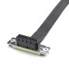 10Gtek PCIe 3.0 x1 Riser Cable, Male 90 to Female 90 EMI-Shielded GPU Jumper Cable for Graphics Cards, 20cm/0.66ft view 4