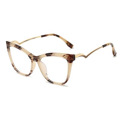 bullabulling Stylish TR90 Floral Cat Eye Reading Glasses For Women Oversized Frame Blue Light Blocking (floral, 1.5, multiplier_x)