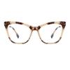 bullabulling Stylish TR90 Floral Cat Eye Reading Glasses For Women Oversized Frame Blue Light Blocking (floral, 1.5, multiplier_x) view 2