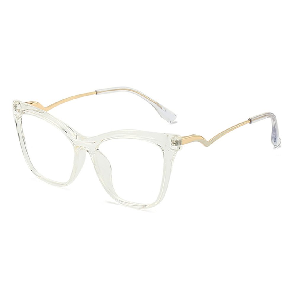 bullabulling Stylish TR90 Floral Cat Eye Reading Glasses For Women Oversized Frame Blue Light Blocking (clear, 1, multiplier_x)