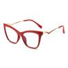 bullabulling Stylish TR90 Floral Cat Eye Reading Glasses For Women Oversized Frame Blue Light Blocking (red, 3, multiplier_x) view 1