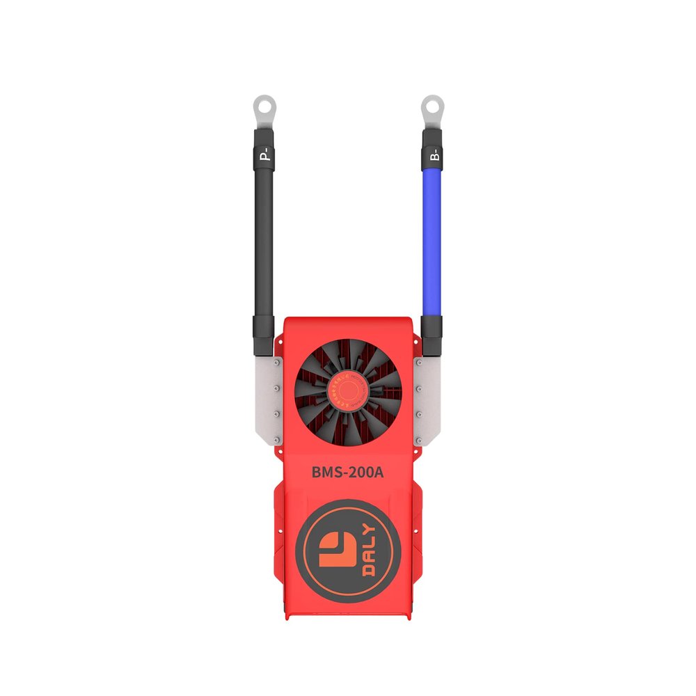 DALY Smart BMS Li-ion 48V 13S 200A with UART Communication, Resetting Bluetooth Module,Common Port for Rated 3.7V Lithium Power Charge and Discahrge Protection(Smart BMS+RS485+CAN,200A Fan)