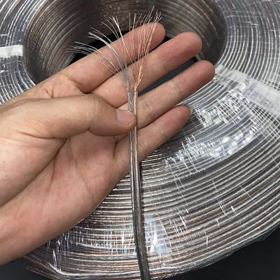 22 24 26 30 awg Speaker Kabels Copper Wire Copper Core 2P Transparent Parallel Wire 30ft Lighting Gold Silver Chandelier Crystal LED Wire (30ft 22awg, Gold Silver Color)