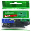 LM Tapes - Premium 3/8" (9mm) Black on Green Compatible TZe P-Touch Tape for use with Brother PT-E800W, PTE800W, PT-E800, PTE800 Label Maker Includes Tape Size/Color Guide. view 1
