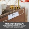 VELCRO Brand Cable Sleeves. Organize Messy Wires on Desk, Behind TV or Game Console. 16-Inch (2x8in) White. Removable Adhesive Mounts to Smooth Surfaces view 4
