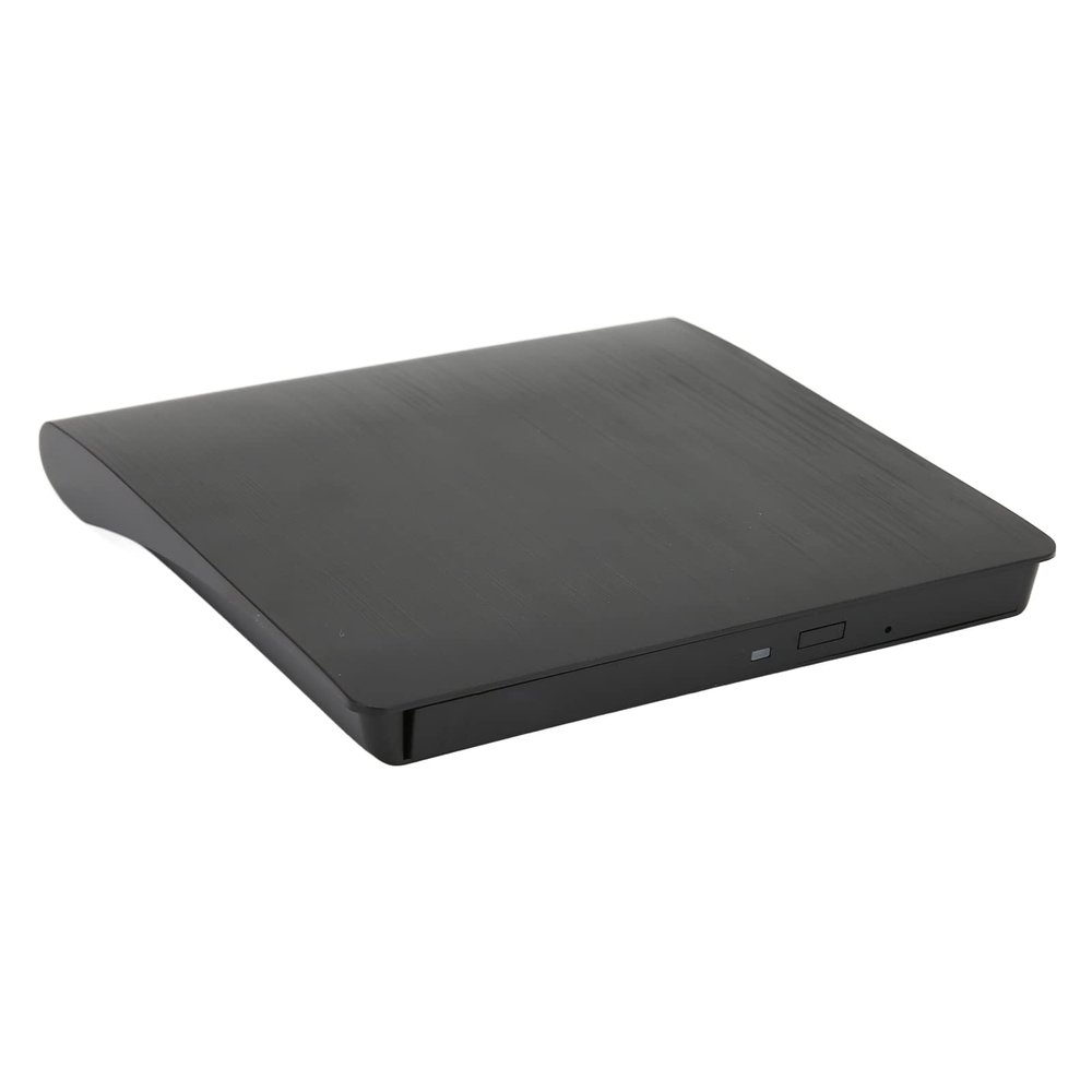 Hilitand External DVD Drive, Portable USB3.0 CD DVD Drive CD ROM Rewriter Laptop Optical Drive Enclosure Compatible with for Linux OS X Desktop PC(Black)