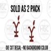 2 Pack - Yellowstone | Decal Vinyl Sticker Graphics for Car Truck SUV Van Wall Window Laptop | 3.2" Width by 5.5" Height HGC3462.030 Crimson (Dark Red) view 2
