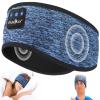 MUSICOZY Sleep Headphones Bluetooth 5.4 Headband, Wireless Earphones Music Sleep Earbuds Sleeping Eye Mask with HD Stereo Speakers for Workout Running Travel Yoga, Ideal Gifts (Blue) view 1
