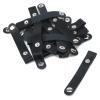 Dnyta 20 Pcs Leather Cable Straps with Snaps, Charger Cable Ties, Management Extension Cord for Headphone or USB Data Cables, Black view 1