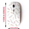 2.4G Wireless Mouse with Cute Pattern Design for All Laptops and Desktops with Nano Receiver - Bird Feathers view 2