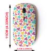 2.4G Wireless Mouse with Cute Pattern Design for All Laptops and Desktops with Nano Receiver - Autumn Leaves Handdrawn view 2