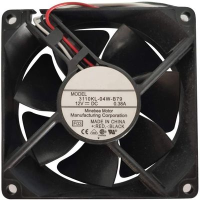3110KL-04W-B79 8025 12V 0.38A 80 X 80 X25mm 3-Wire Server Inverter Fan