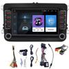 Android 9.0 Car Radio 7 Inch Touch Screen in Dash Car Stereo Player Head Unit GPS Navigation WiFi Bluetooth FM Receiver Dual USB Compatible for VW Golf Polo Skoda Tiguan Passat b6 b7 with Rear Camera view 1