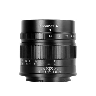 7artisans 55mm F1.4 APS-C Manual Focus Prime Lens Compatible for Sony E Mount Mirrorless Camera A6300 A6400 A6500 NEX-3 NEX-3N NEX-5T NEX-5R A7 A7II A7RIII
