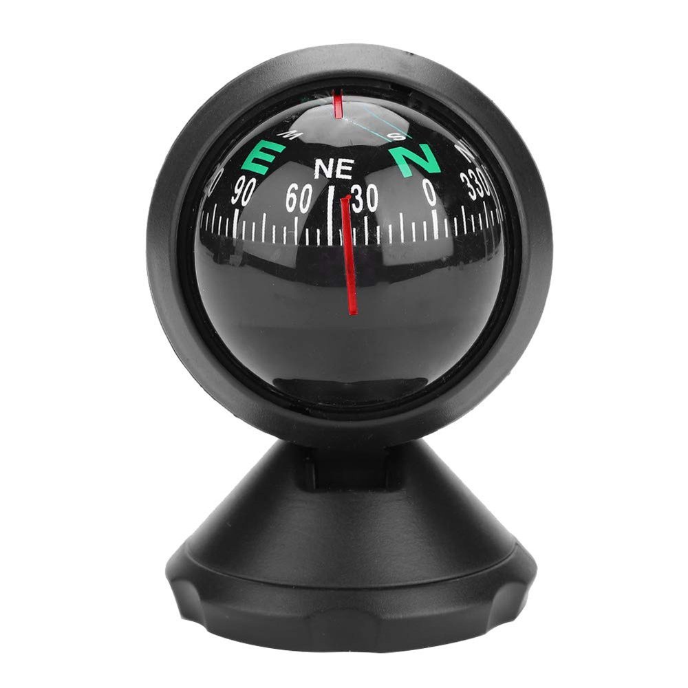 Car Dashboard Mounted Automotive Interior Accessories Gifts for Women Men Adjustable Navigation Ball Portable Direction Pointing Black