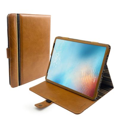Alston Craig Vintage Leather Slim-Stand Case Cover [Compatible with iPad Pro 12.9 (2020-2021) Pro 13 [2024] - Brown