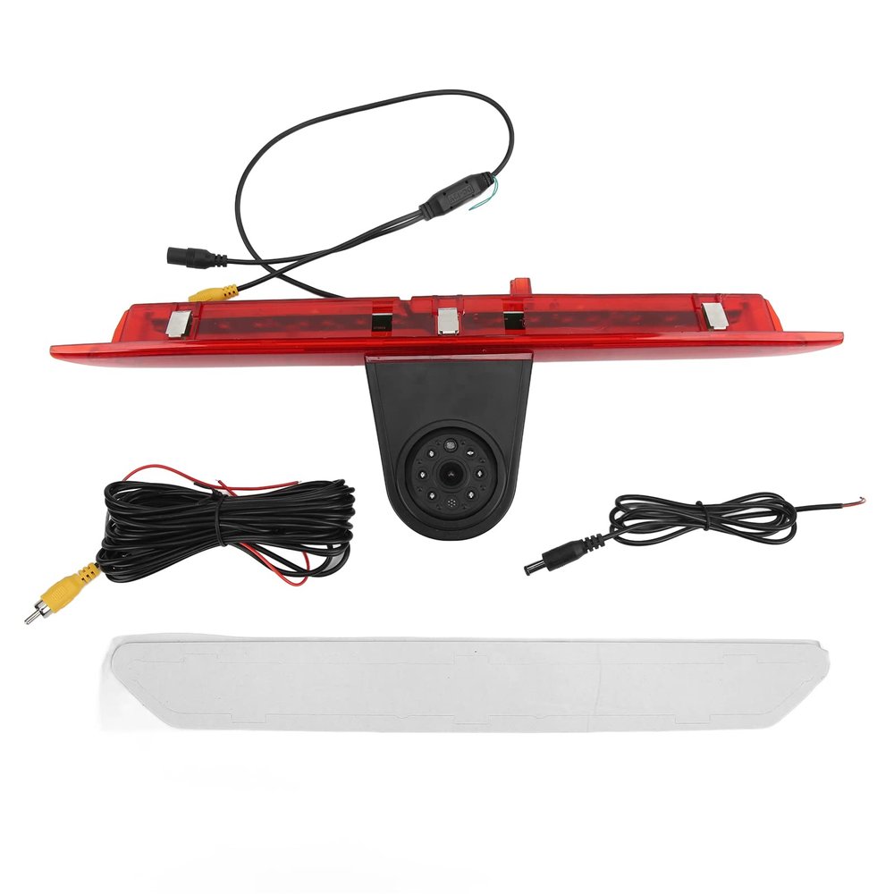 Rear View Camera, High Mount Brake Light Backup Camera DC12V View Angle IP67 Waterproof Replacement for Transit 2014 2015 2016 2017 2018