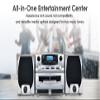 Supersonic SC-2121BT Bluetooth Entertainment Audio System, Bluetooth 5.0, op Loading MP3/CD Player, AM/FM Radio, USB Input, Double Cassette Recorder, High-Performance Detachable Speakers, AC/DC view 2
