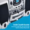 Supersonic SC-2121BT Bluetooth Entertainment Audio System, Bluetooth 5.0, op Loading MP3/CD Player, AM/FM Radio, USB Input, Double Cassette Recorder, High-Performance Detachable Speakers, AC/DC view 4