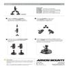 ARKON Triple Robust Double Windshield Suction Mount  17mm Compatible Retail Black view 4