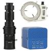 Microscope Kit 24MP 4K Industrial Video Microscope Camera 100X 130X 180X 300X 200X 500X Zoom C Mount Lens Microscope Lens Adapters (Color : with 500X Lens Light) view 1