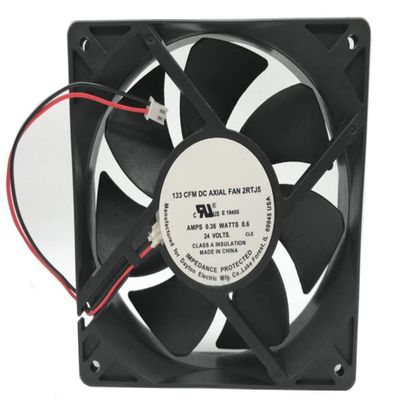 12025 133CFM DC AXIAL 2RTJ5 24V 0.36A 12CM Cooling Fan 2- Wires