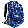 ZZKKO Camo Camouflage Blue School Backpacks Book Bag for Boys Girls Travel Hiking Camping Daypack Work Laptop Backpack view 3