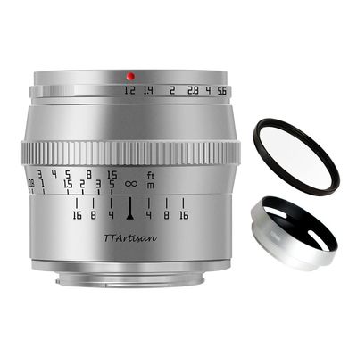 TTArtisan 50mm F1.2 APS-C Manual Focus Large Aperture Fixed Focus Lens for Sony E Mount Camera A6000 A6300 A6400 A7C A7RII A7RIII A7II A7III A7SII A7SIII A9