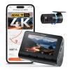 70mai 4K Dash Cam Front and Rear with STARVIS, Built in 5GHz WiFi & GPS Car Camera, Super Night Vision, ADAS, 3'' IPS Screen, 24H Parking Mode, Time-Lapse, Loop Recording, Support 256GB Max (A800S) view 1