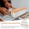 3pcs Box Storage Box Socket Holder Bamboo Lids Cable Management Boxes Desk for Office Protector Cover Power Supply Cables Power Strip White Cable Wire Electric Wire Plastic view 2