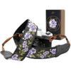 Padwa Lifestyle Purple Flower Camera Strap - 2" Double Layer Cowhide Head Camera Straps for PhotographersAdjustable Neck & Shoulder Vintage Jacquard Embroidery Flower Cotton Strap for all Cameras view 1