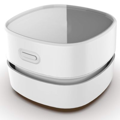 YRS Desktop Vacuum cleaner,Mini table dust sweeper Energy Saving with auto power-off function,High endurance up to 2.5 hous,Cordless&360 Rotatable Design for Keyboard/Home/Office (white usb charging)