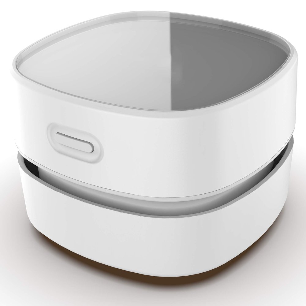 YRS Desktop Vacuum cleaner,Mini table dust sweeper Energy Saving with auto power-off function,High endurance up to 2.5 hous,Cordless&360 Rotatable Design for Keyboard/Home/Office (white usb charging)
