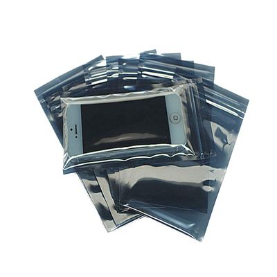 100 Clear Zip-Lock Resealable Bags ESD Anti-Static Shielded Storage Bags Reusable Clear Bags (Various Sizes) (5.9"X7.9"(15x20cm, metallic)