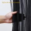 10ft X 10ft Black Sheer Backdrop Curtain for Parties, Tulle Sheer Fabric Backdrop Curtain Drapes for Baby Shower Birthday Party Photo Shoot Halloween Decorations view 4