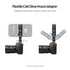 Andoer Camera Monitor Mount for Cold Shoe Mounting, 360 Rotatable Monitor Holder with 1/4 Inch Allen Key for LED Light Microphone Extension Mounting, Red view 2