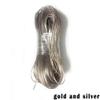 22 24 26 30 awg Copper Wire Copper Core 2P Transparent Parallel Wire 15ft Lighting Gold Silver Crystal LED Wire Chandelier Speaker kabels (22 awg 30ft, Gold Silver) view 2