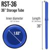 Blue Demon TIG Welding Rod Storage Tube, 36", Waterproof, Airtight, Black, 2 Pack view 4