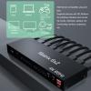HDMI Switch, 6x2 HDMI Switcher 4K HDMI Splitter Selector with EDID Extractor 60Hz 3D HDCP 2.2 Optical and L R Audio Output with Remote Control (US Plug) view 3