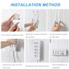 6 Pack Power Strip Holder, Self Adhesive Fixator Wall Mount Plug-in Socket Fixer Bracket Stand Surge Protector Punch Free for Remote Control Router Desk Computer Office Cable Management, Rectangle view 3