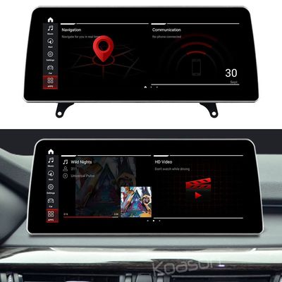 Koason 12.3inch Android Touch Screen Display Upgrade Multimedia Player Wireless CarPlay GPS Navigation for BMW X5 X6 F15 F16 2014-2016 NBT