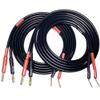 CNCESS CESS-119-6f Banana Plugs to Pin Type Plugs 12AWG 680 Strand Count Super Soft Silicone Wire Speaker Cable (6 Feet) view 1